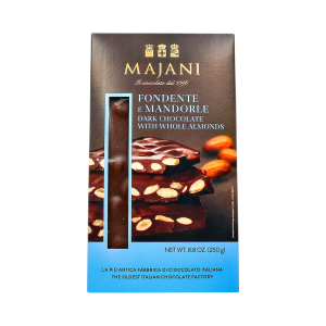 Majani Fondente e Mandorle Dark Chocolate with Whole Almonds 250g